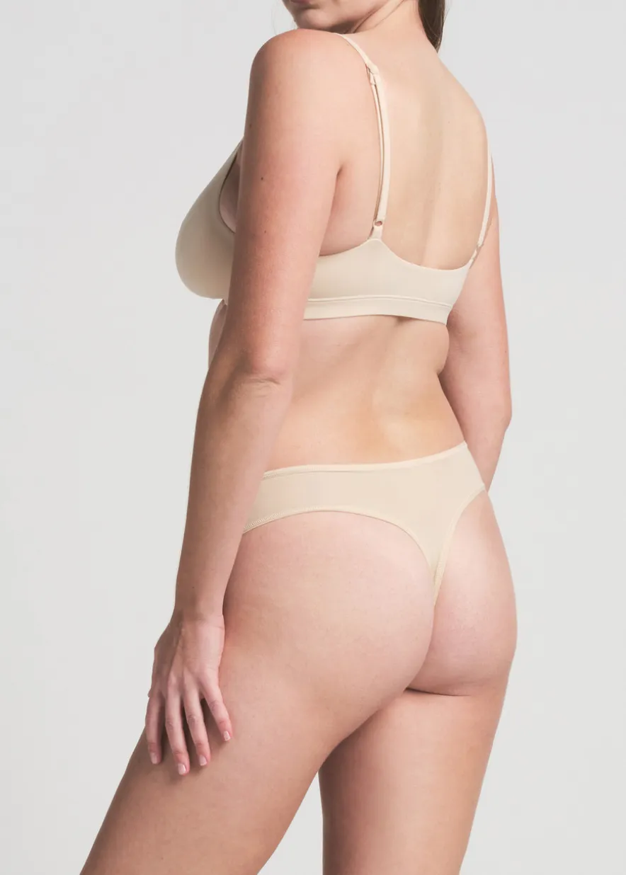 Stretch-jersey thong