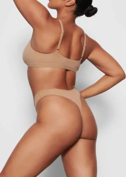 Stretch-jersey thong