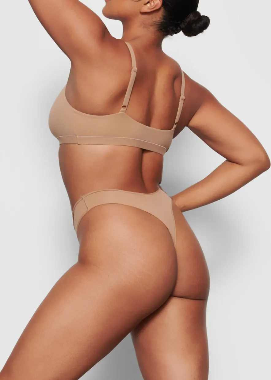Stretch-jersey thong