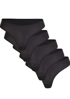 Stretch-jersey thongs - set of five