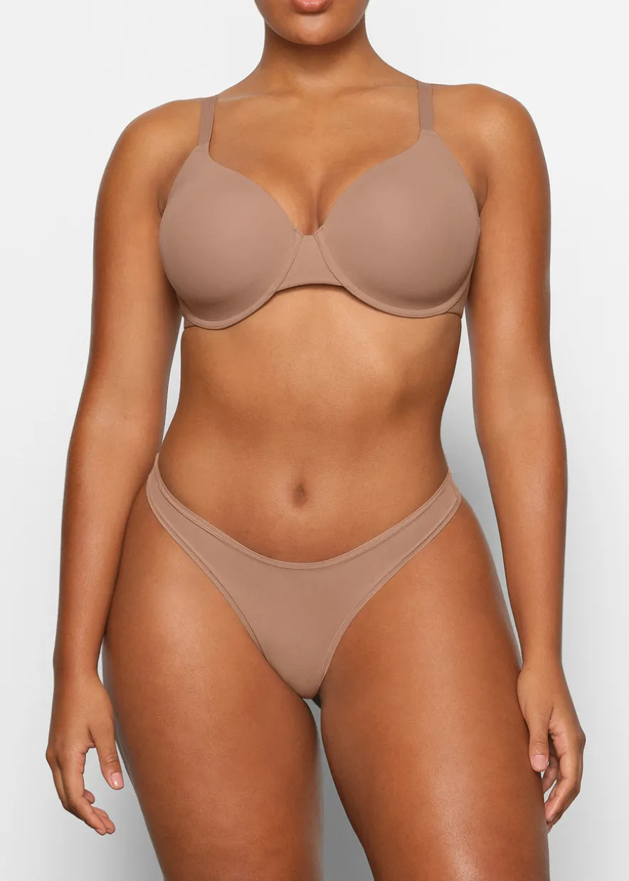 Stretch-jersey T-shirt bra
