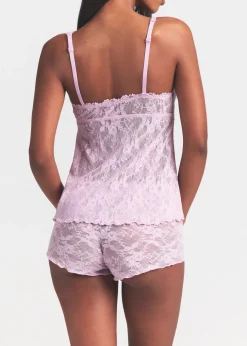 Stretch-lace babydoll top