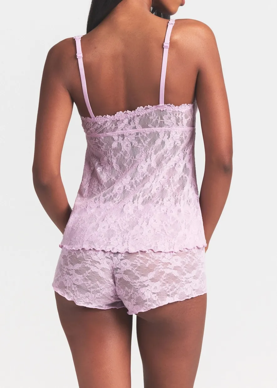 Stretch-lace babydoll top