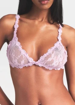 Stretch-lace triangle bralette