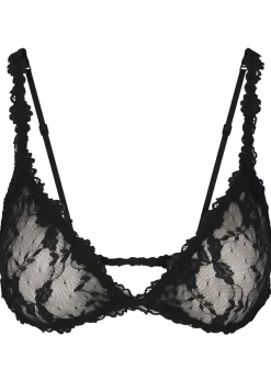 Stretch-lace triangle bralette