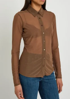 Stretch-mesh shirt