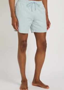 Stretch-seersucker swim shorts