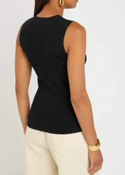 Stretch-silk knit tank