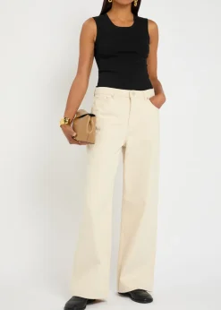 Stretch-silk knit tank