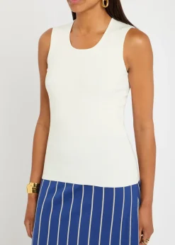 Stretch-silk knit tank