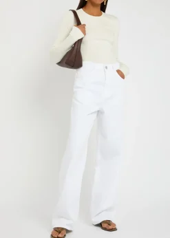 Stretch-silk knit top