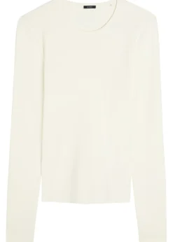 Stretch-silk knit top