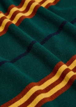 Striped cashmere polo jumper