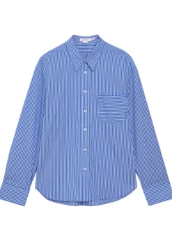 Striped cotton-blend shirt