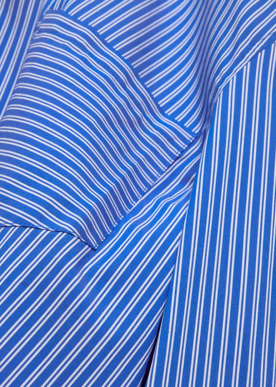 Striped cotton-blend shirt