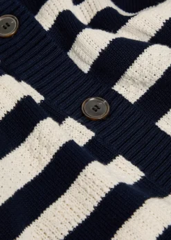 Striped cotton cardigan