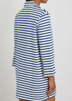 Striped cotton mini tunic dress