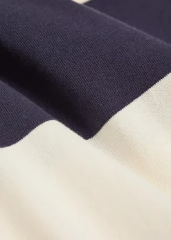 Striped cotton polo rugby top