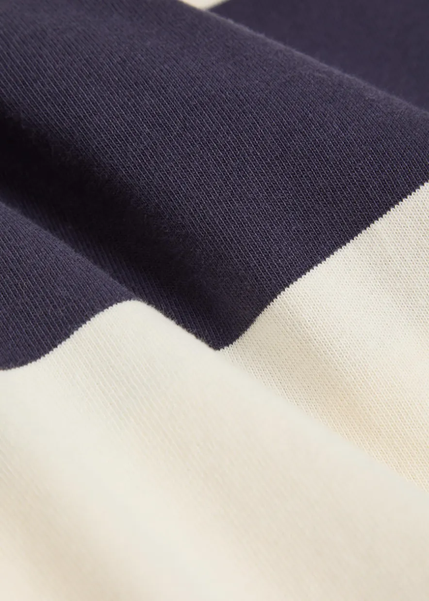 Striped cotton polo rugby top