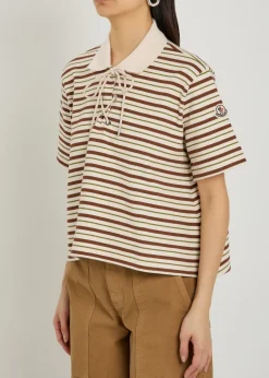 Striped cotton polo shirt