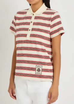 Striped cotton polo shirt