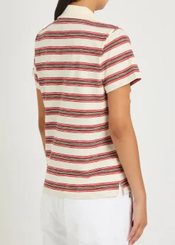 Striped cotton polo shirt