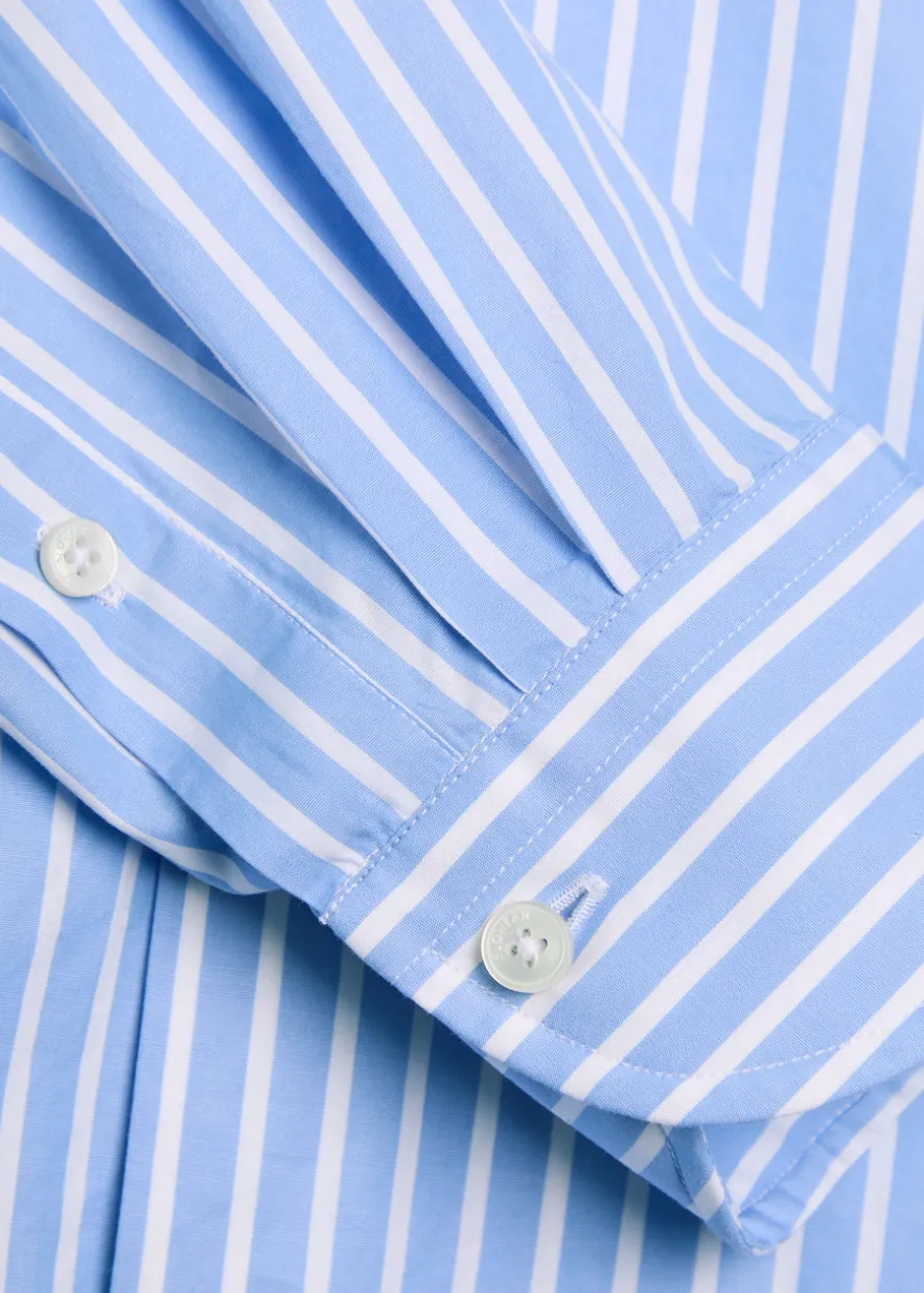 Striped cotton-poplin shirt