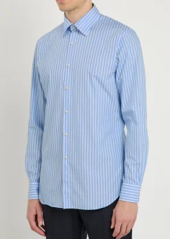Striped cotton-poplin shirt