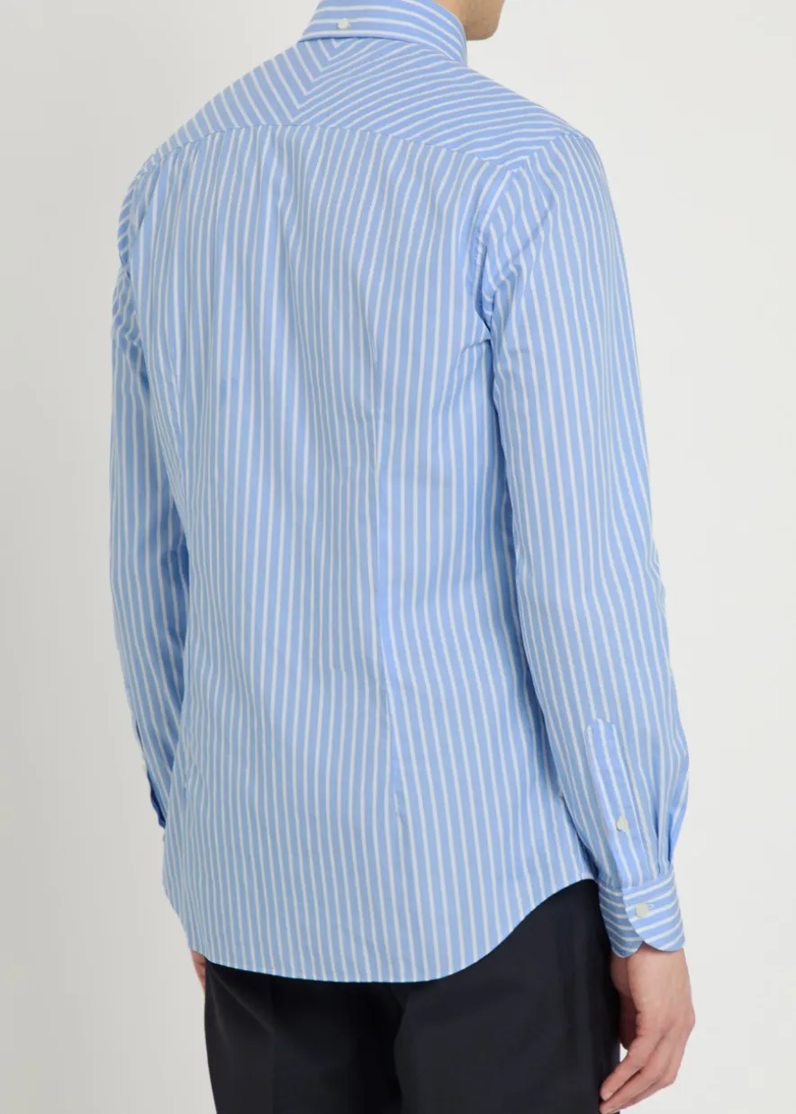Striped cotton-poplin shirt
