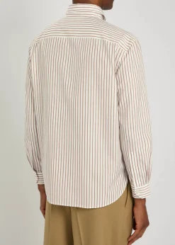 Striped cotton-poplin shirt