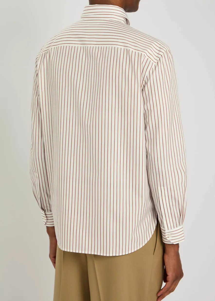Striped cotton-poplin shirt