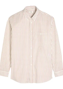 Striped cotton-poplin shirt