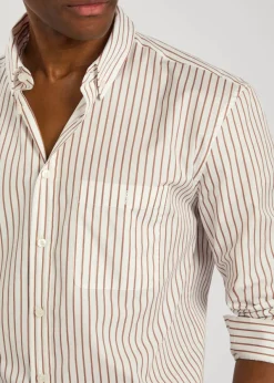 Striped cotton-poplin shirt