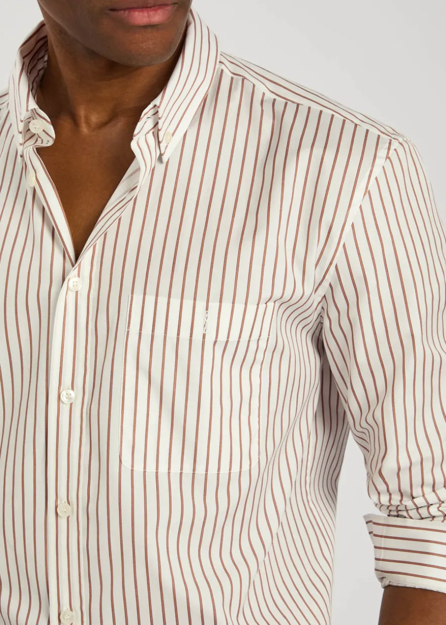 Striped cotton-poplin shirt