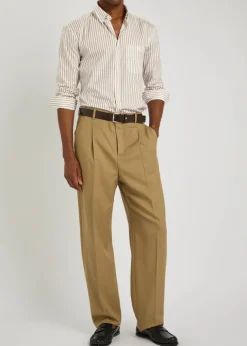 Striped cotton-poplin shirt