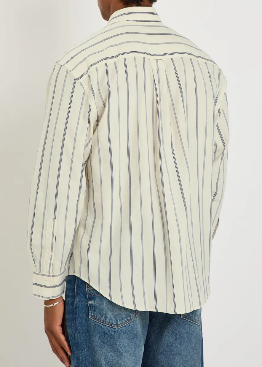 Striped cotton-poplin shirt