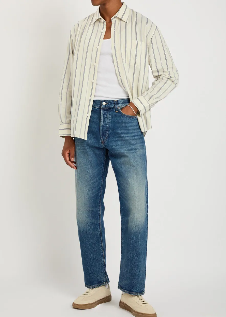 Striped cotton-poplin shirt