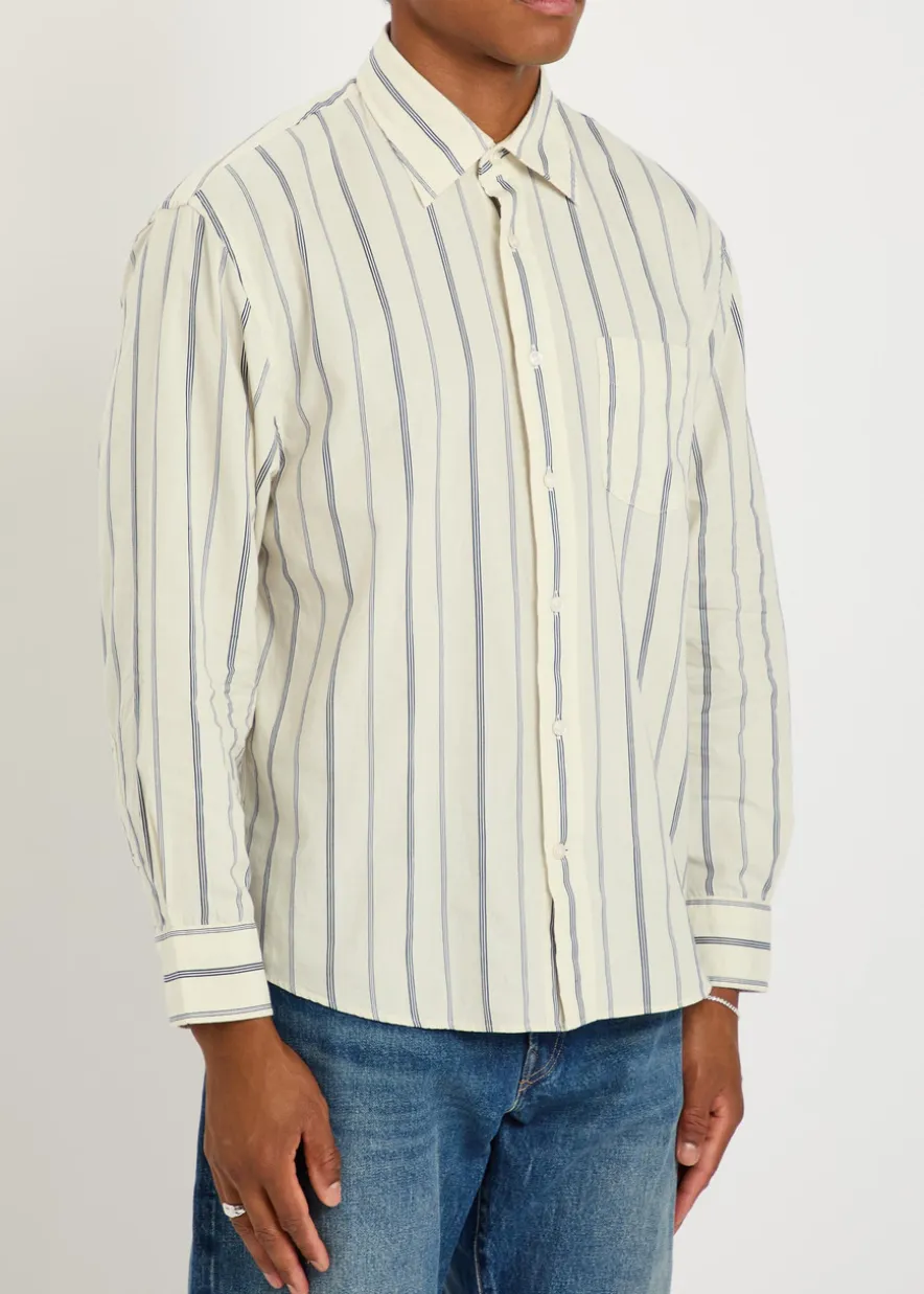Striped cotton-poplin shirt