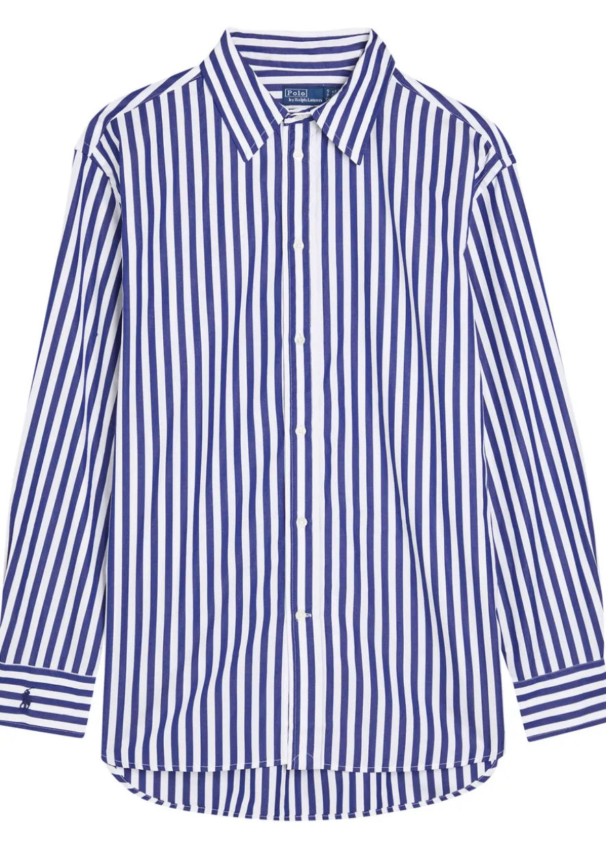 Striped cotton-poplin shirt