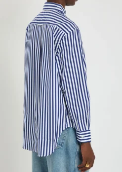 Striped cotton-poplin shirt