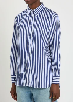 Striped cotton-poplin shirt