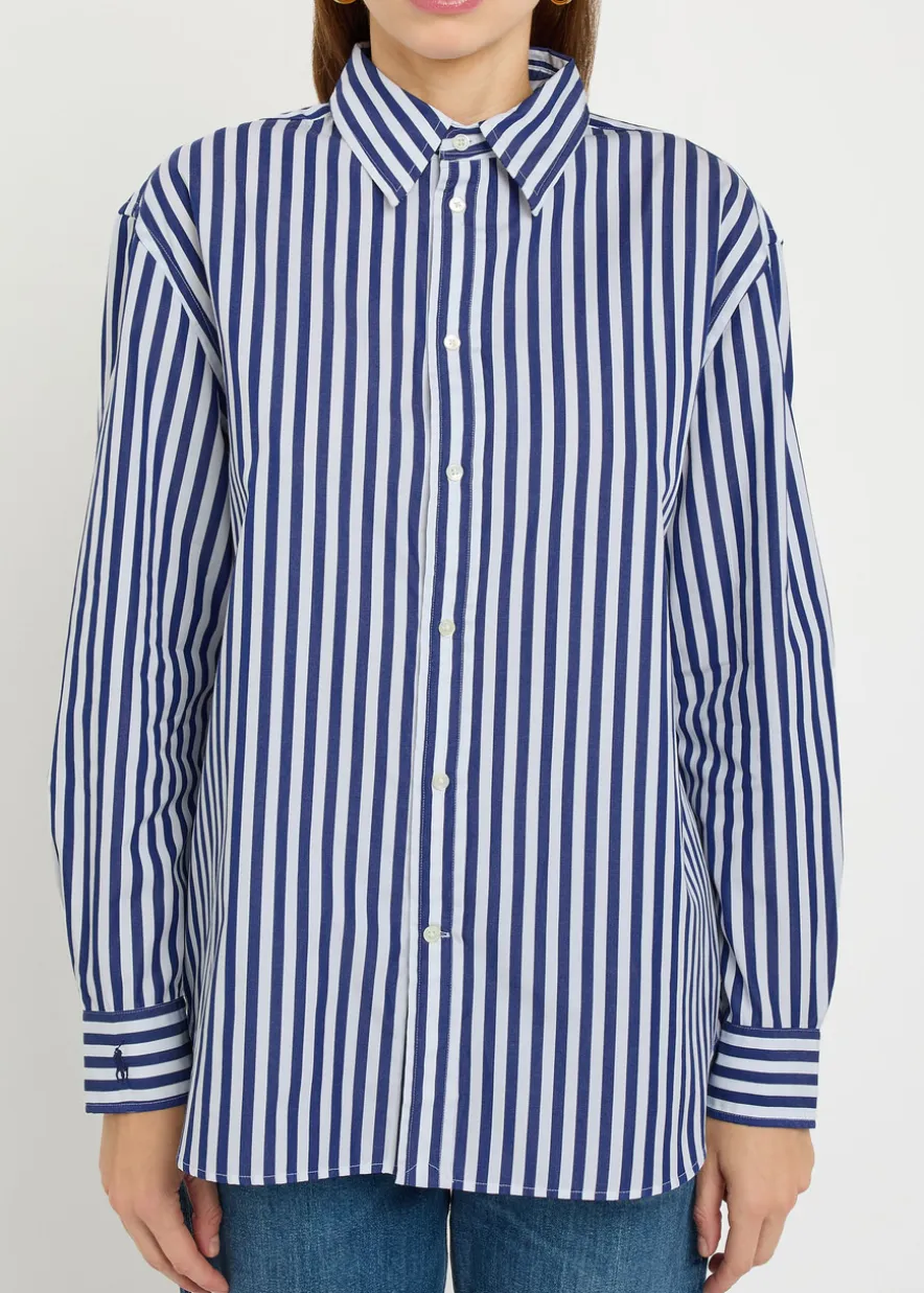 Striped cotton-poplin shirt