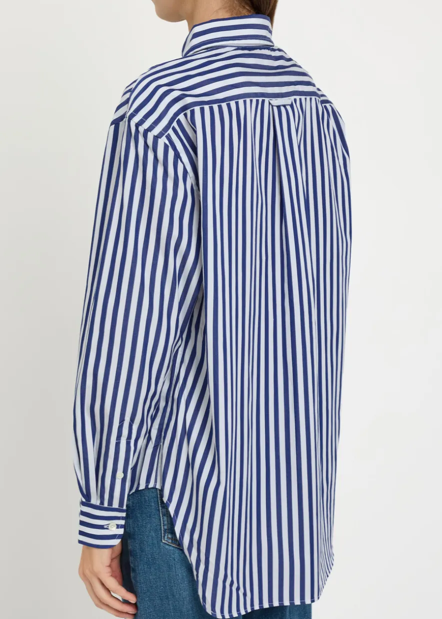 Striped cotton-poplin shirt