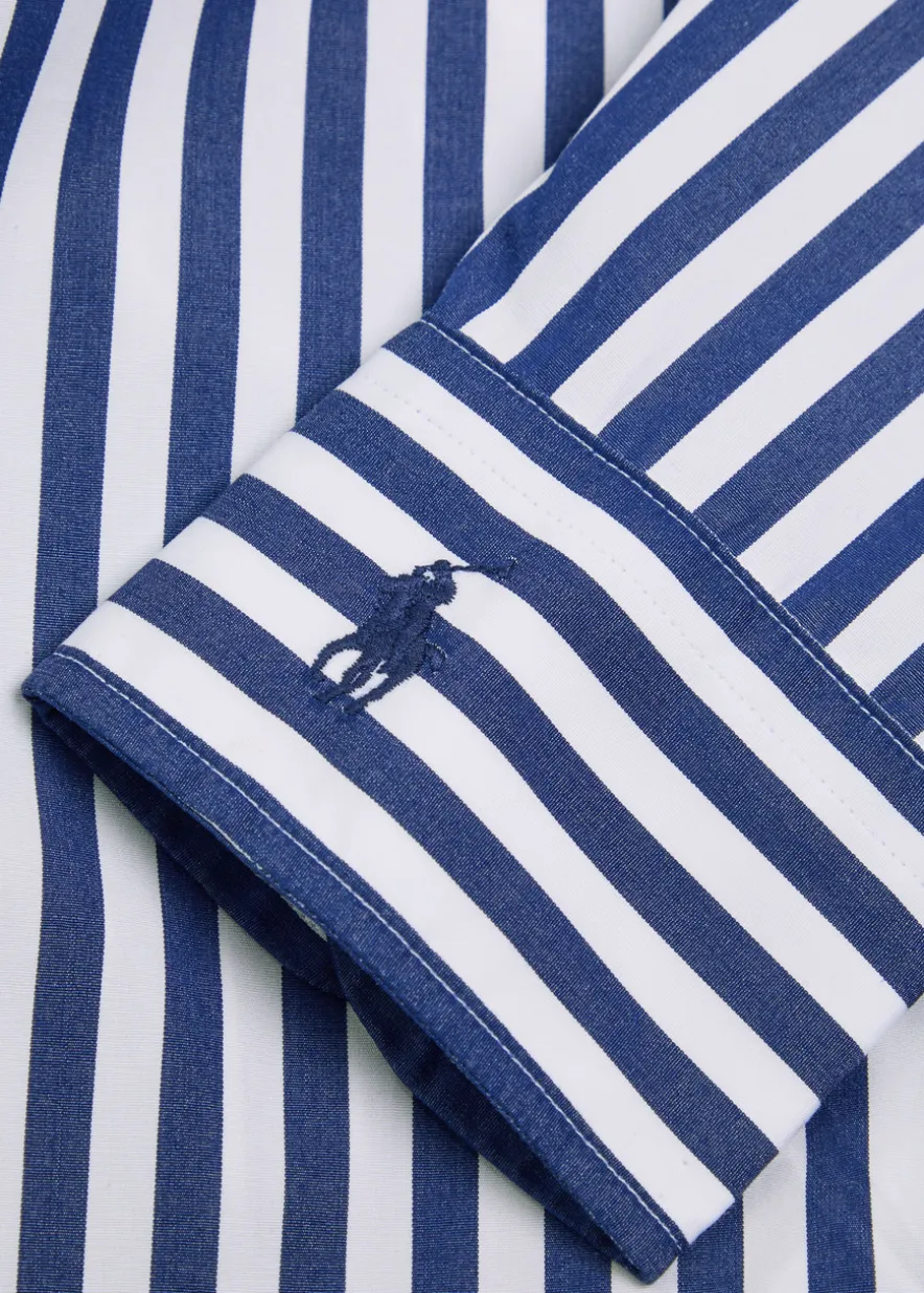 Striped cotton-poplin shirt