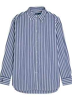 Striped cotton-poplin shirt