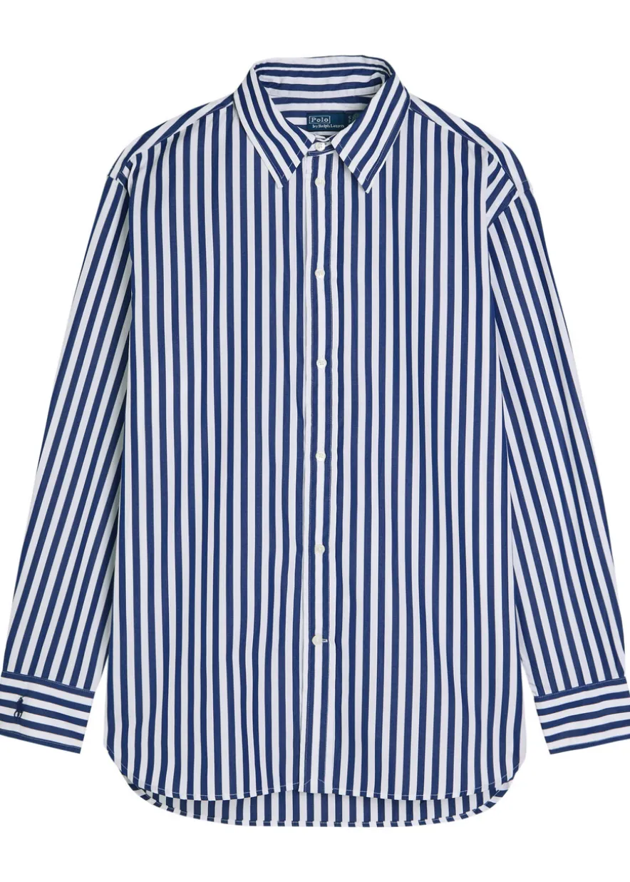 Striped cotton-poplin shirt