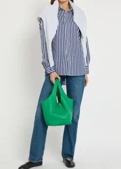 Striped cotton-poplin shirt