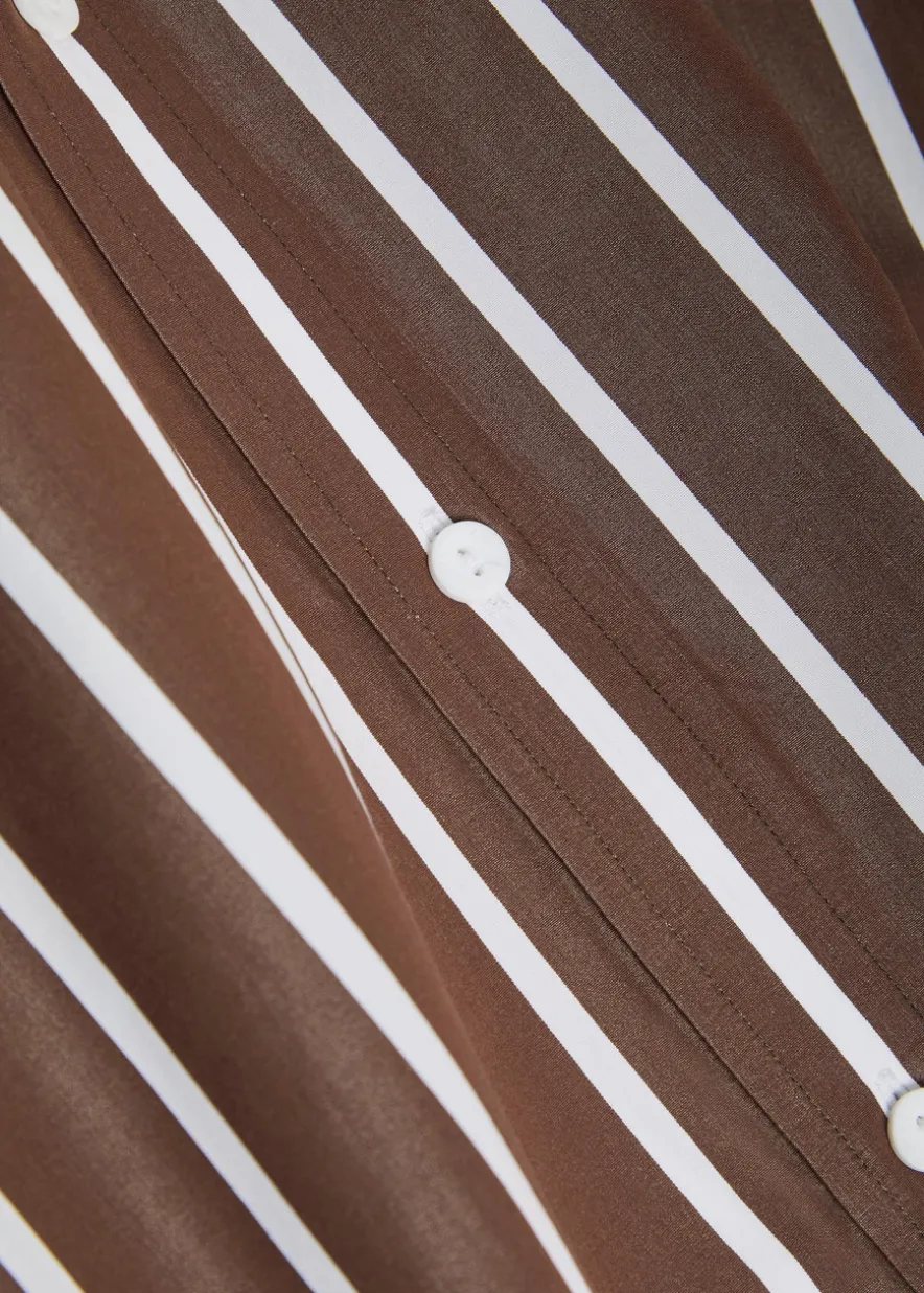 Striped cotton-poplin shirt
