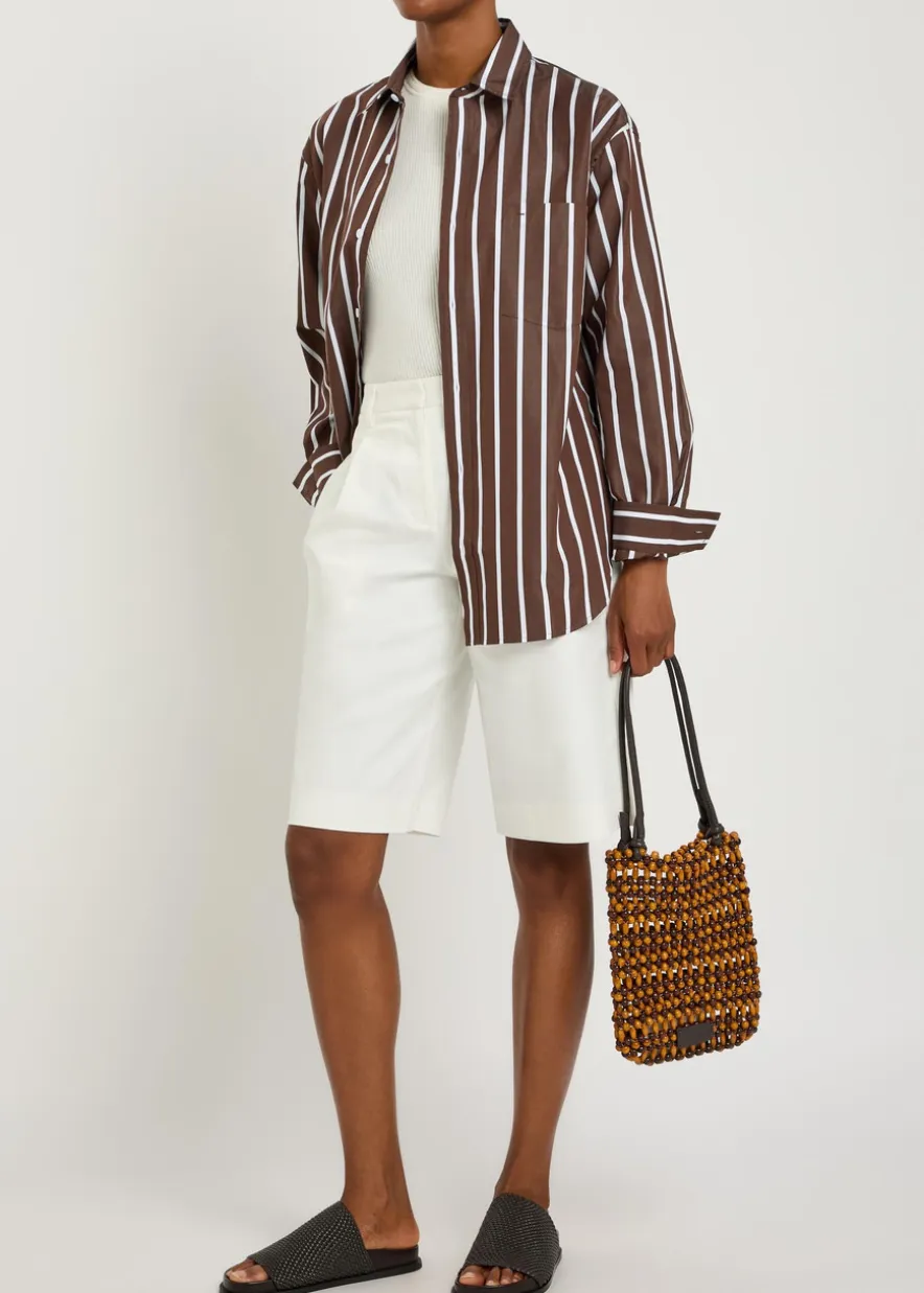 Striped cotton-poplin shirt