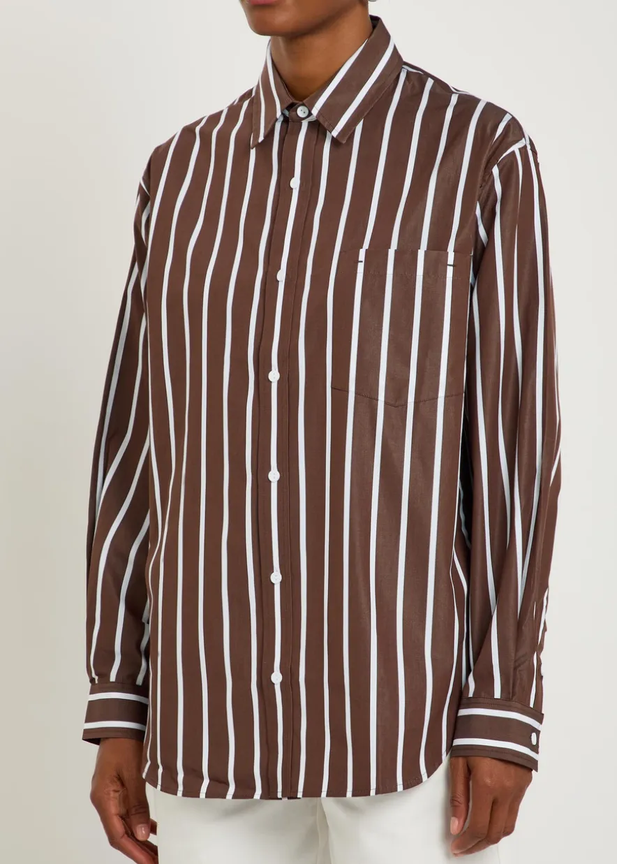 Striped cotton-poplin shirt